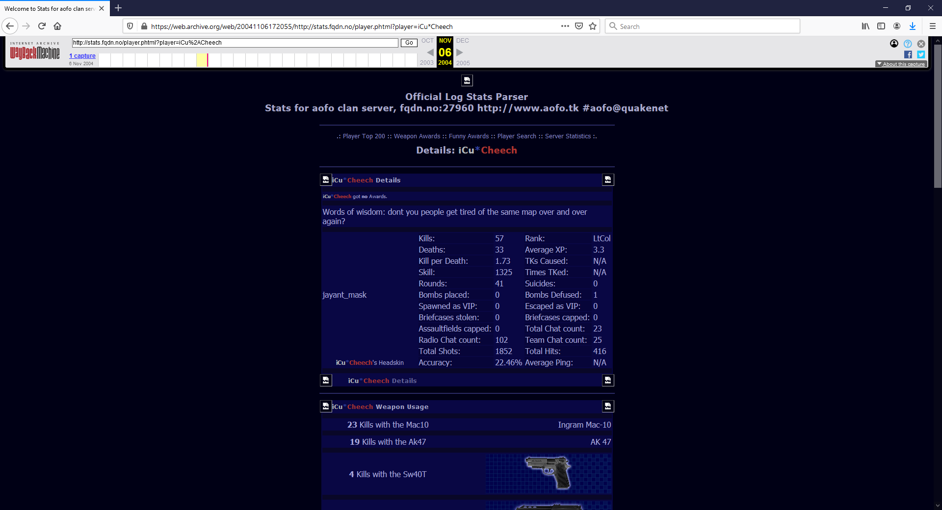 player page top